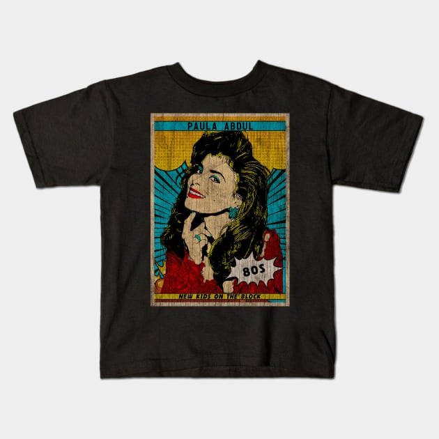 Paula Abdul Vintage Fan Art Kids T-Shirt by Sakonipopart